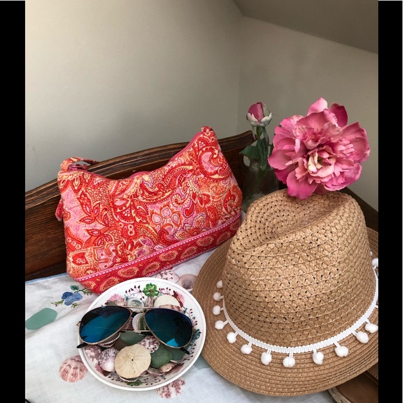 Vera Bradley orange and pink purse - Picture 2 of 7